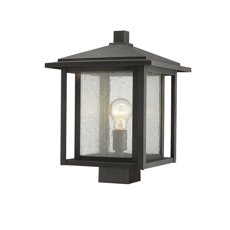Z-Lite 554PHBS-ORB Aspen One Light Outdoor Post Mount, Oil Rubbed Bronze