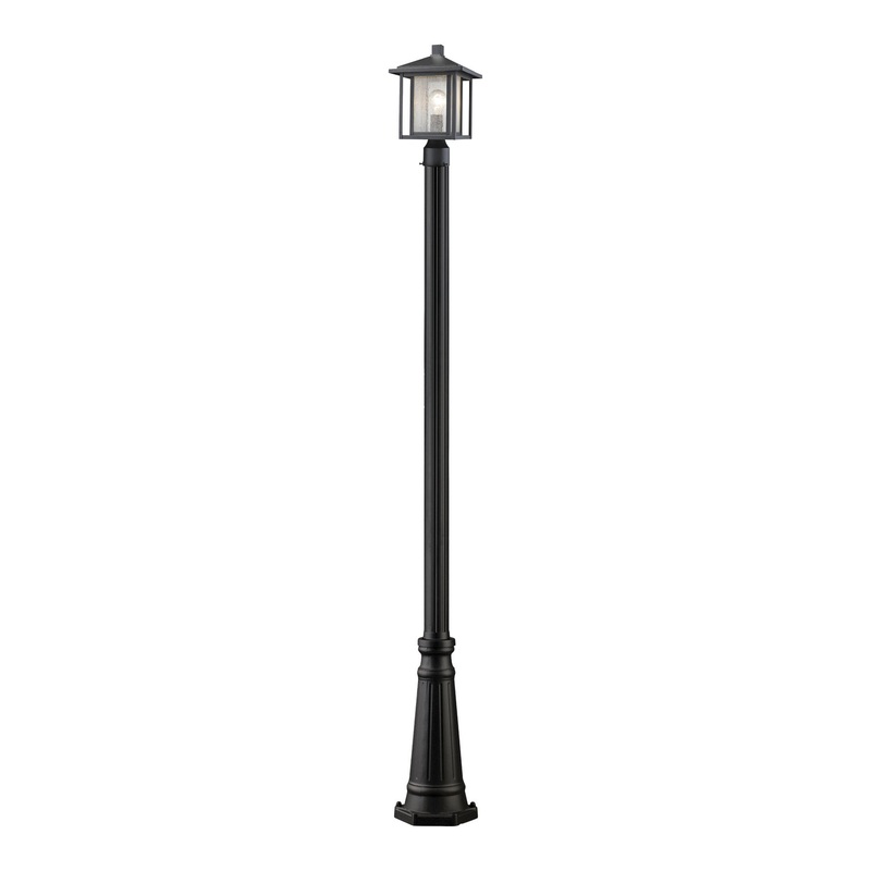 Z-Lite 554PHM-519P-BK Aspen One Light Outdoor Post Mount, Black