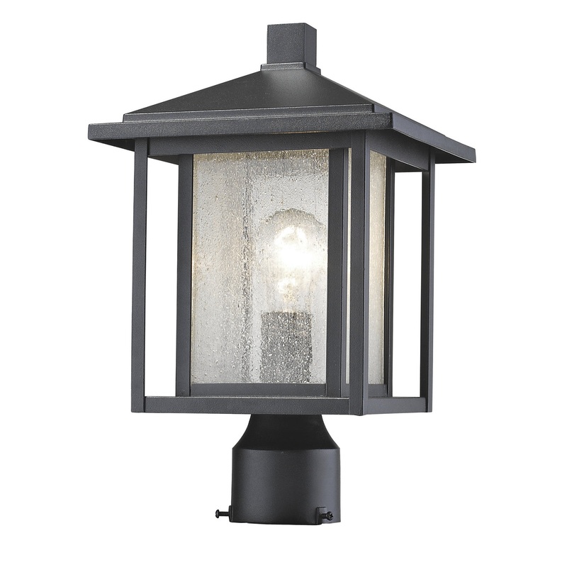 Z-Lite 554PHM-BK Aspen One Light Outdoor Post Mount, Black