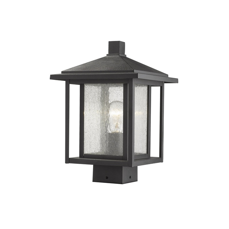 Z-Lite 554PHMS-BK Aspen One Light Outdoor Post Mount, Black