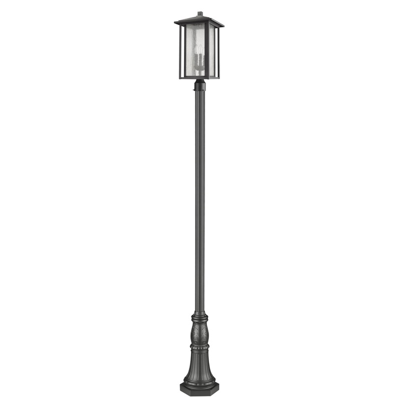 Z-Lite 554PHXLR-518P-BK Aspen Three Light Outdoor Post Mount, Black