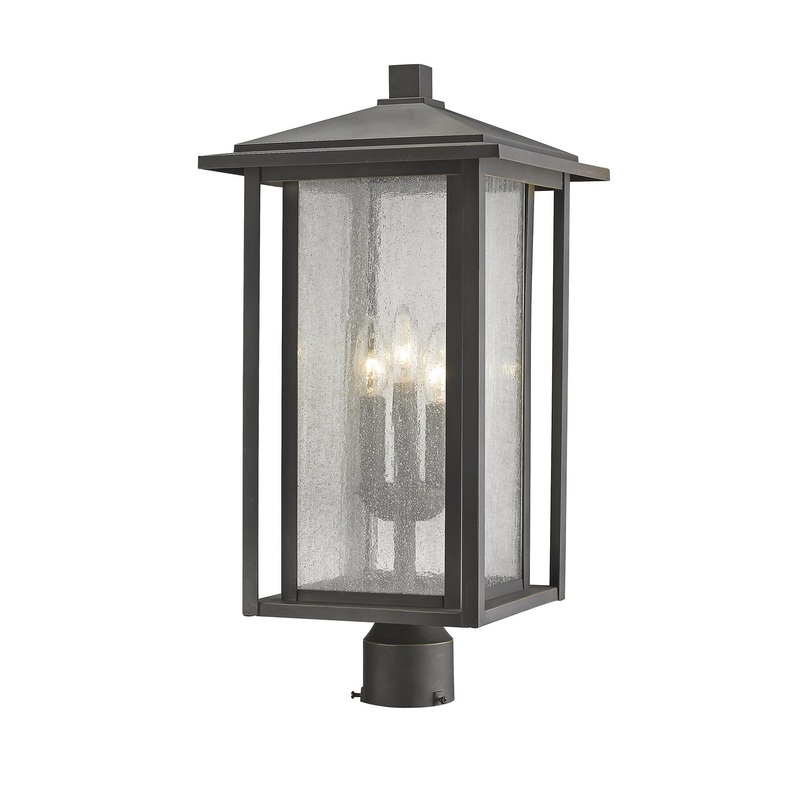 Z-Lite 554PHXLR-ORB Aspen Three Light Outdoor Post Mount, Oil Rubbed Bronze