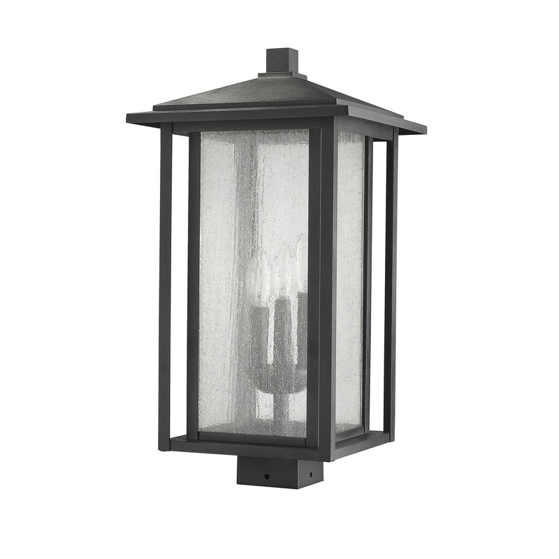Z-Lite 554PHXLS-BK Aspen Three Light Outdoor Post Mount, Black