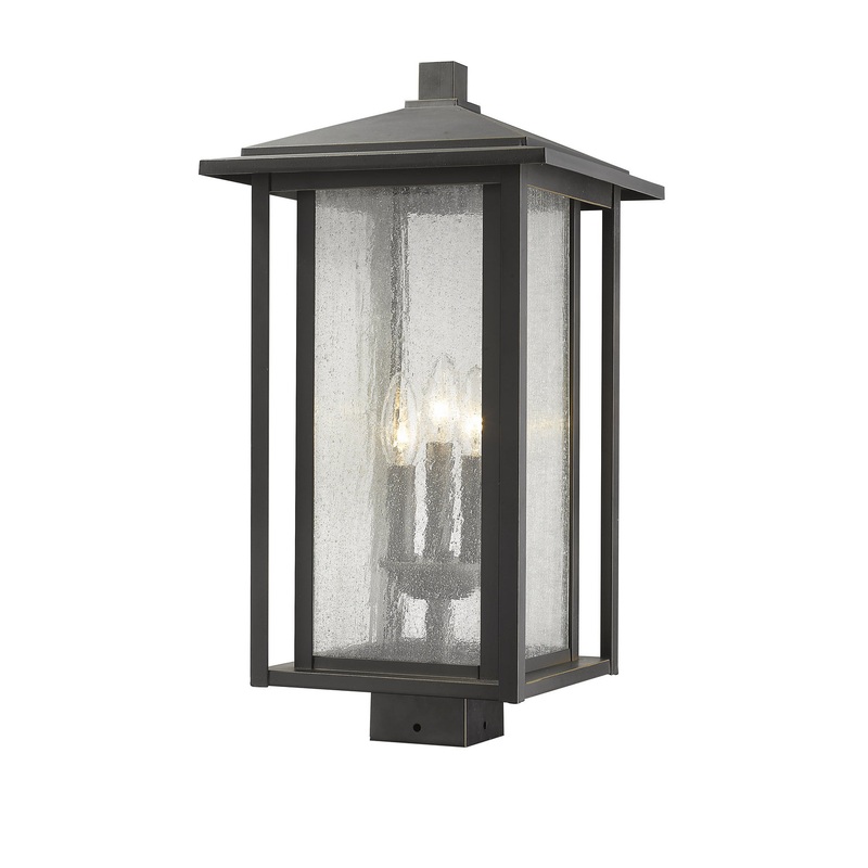 Z-Lite 554PHXLS-ORB Aspen Three Light Outdoor Post Mount, Oil Rubbed Bronze