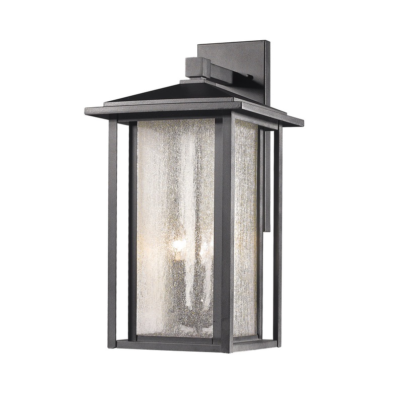 Z-Lite 554XL-BK Aspen Three Light Outdoor Wall Sconce, Black