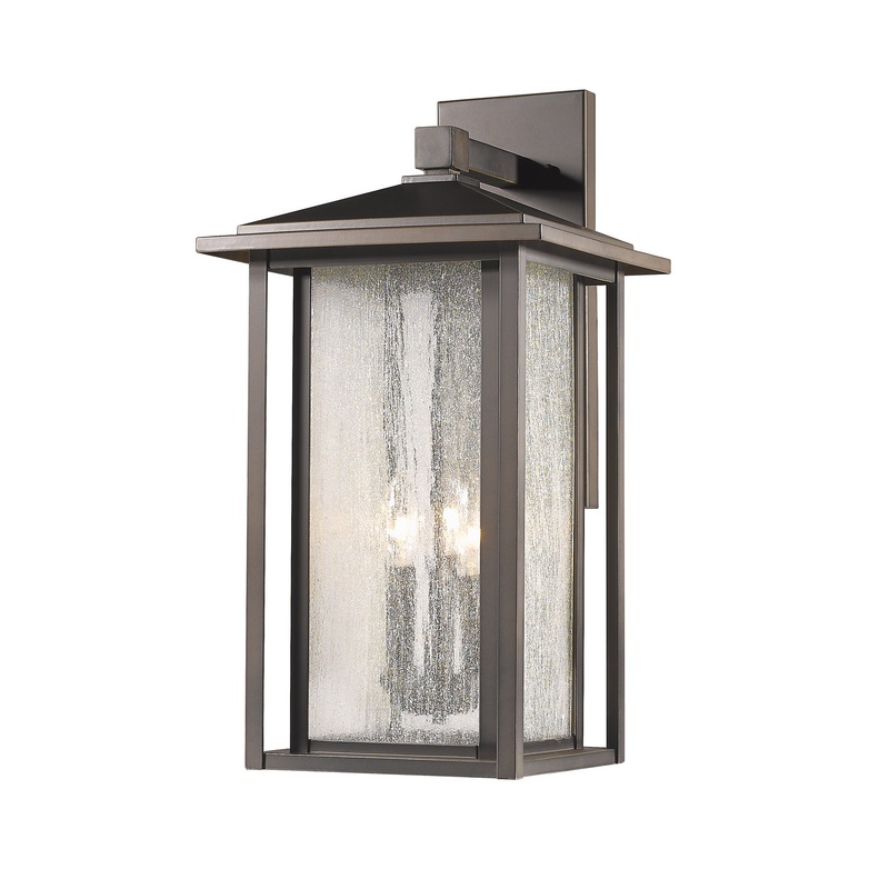 Z-Lite 554XL-ORB Aspen Three Light Outdoor Wall Sconce, Oil Rubbed Bronze