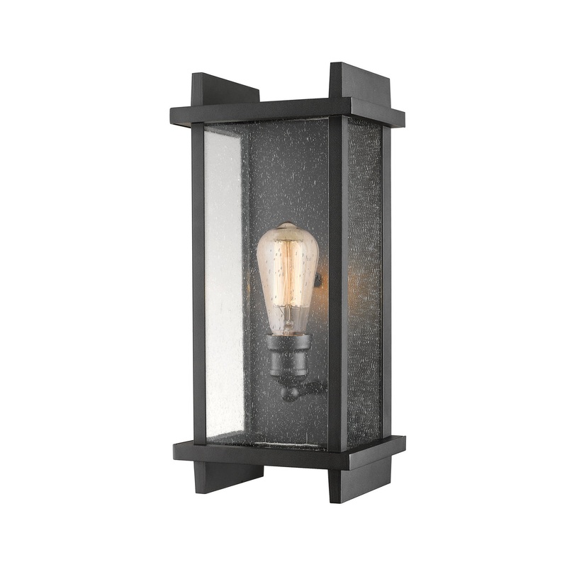 Z-Lite 565M-BK Fallow One Light Outdoor Wall Sconce, Black