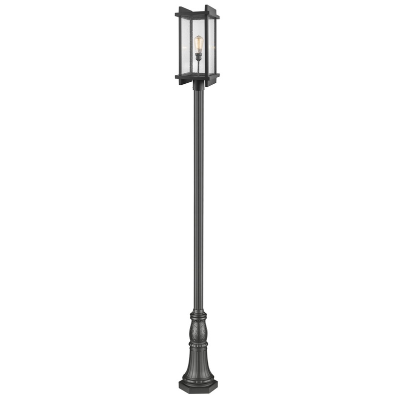 Z-Lite 565PHBR-518P-BK Fallow One Light Outdoor Post Mount, Black