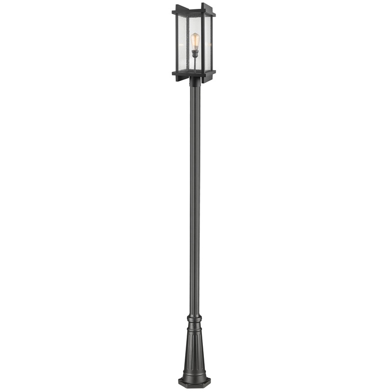 Z-Lite 565PHBR-519P-BK Fallow One Light Outdoor Post Mount, Black