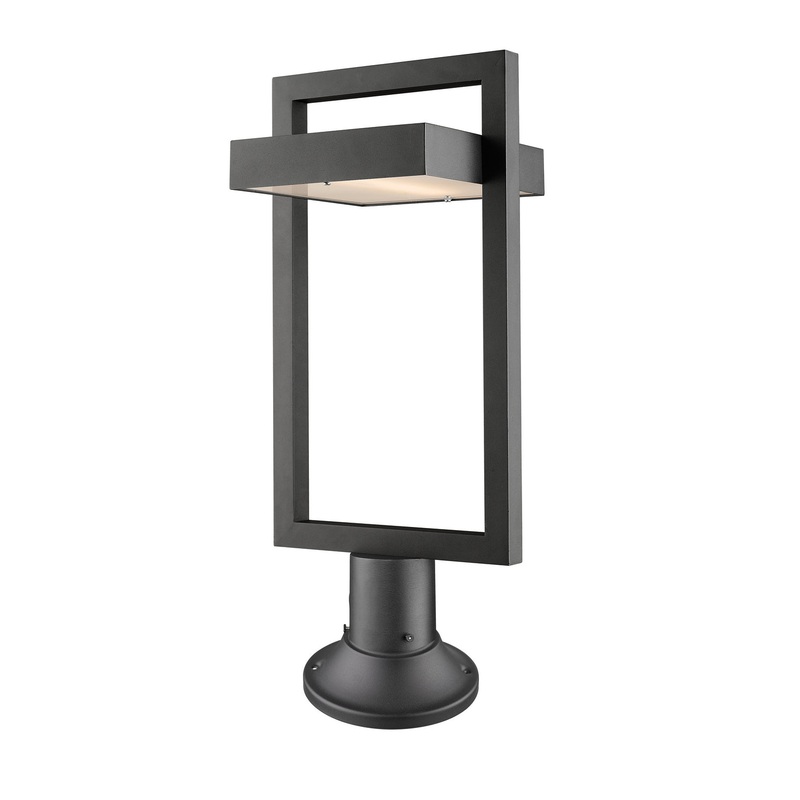 Z-Lite 566PHBR-553PM-BK-LED Luttrel LED Outdoor Pier Mount, Black