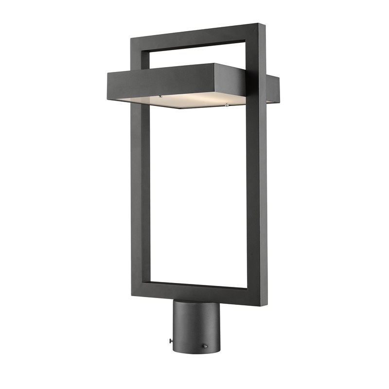 Z-Lite 566PHBR-BK-LED Luttrel LED Outdoor Post Mount, Black