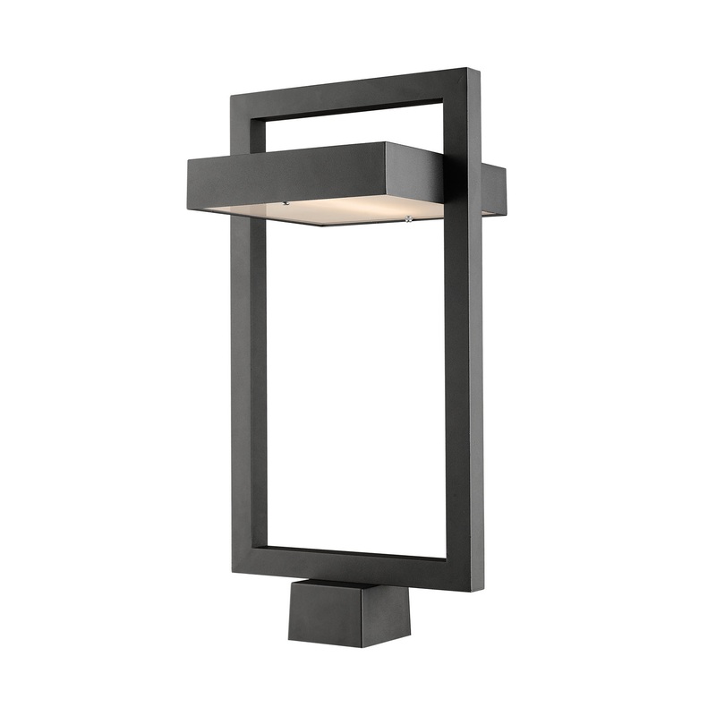 Z-Lite 566PHBS-BK-LED Luttrel LED Outdoor Post Mount, Black