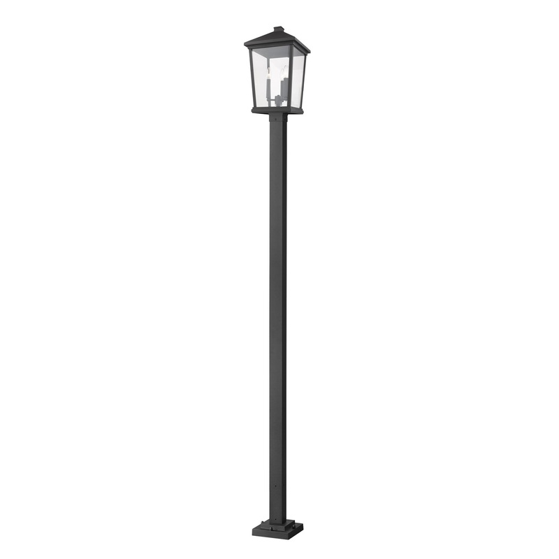 Z-Lite 568PHXLS-536P-BK Beacon Three Light Outdoor Post Mount, Black