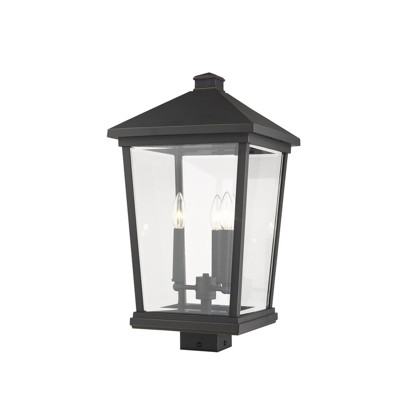 Z-Lite 568PHXLS-ORB Beacon Three Light Outdoor Post Mount, Oil Rubbed Bronze