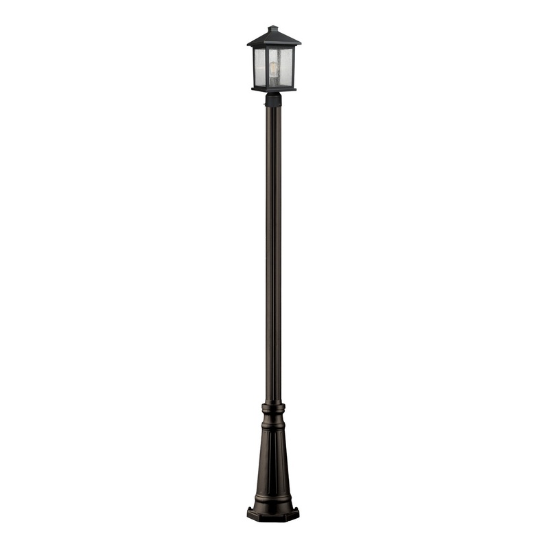 Z-Lite 531PHMR-519P-ORB Portland One Light Outdoor Post Mount, Oil Rubbed Bronze
