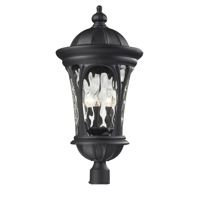 Z-Lite 543PHB-BK Doma Three Light Outdoor Post Mount, Black