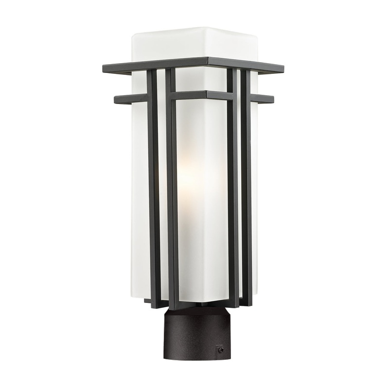 Z-Lite 550PHM-ORBZ-R Abbey One Light Outdoor Post Mount, Outdoor Rubbed Bronze