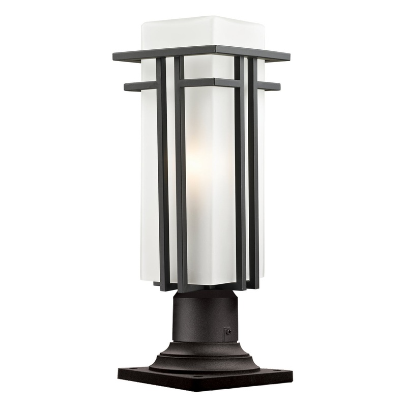Z-Lite 550PHMR-533PM-ORBZ Abbey One Light Outdoor Pier Mount, Outdoor Rubbed Bronze