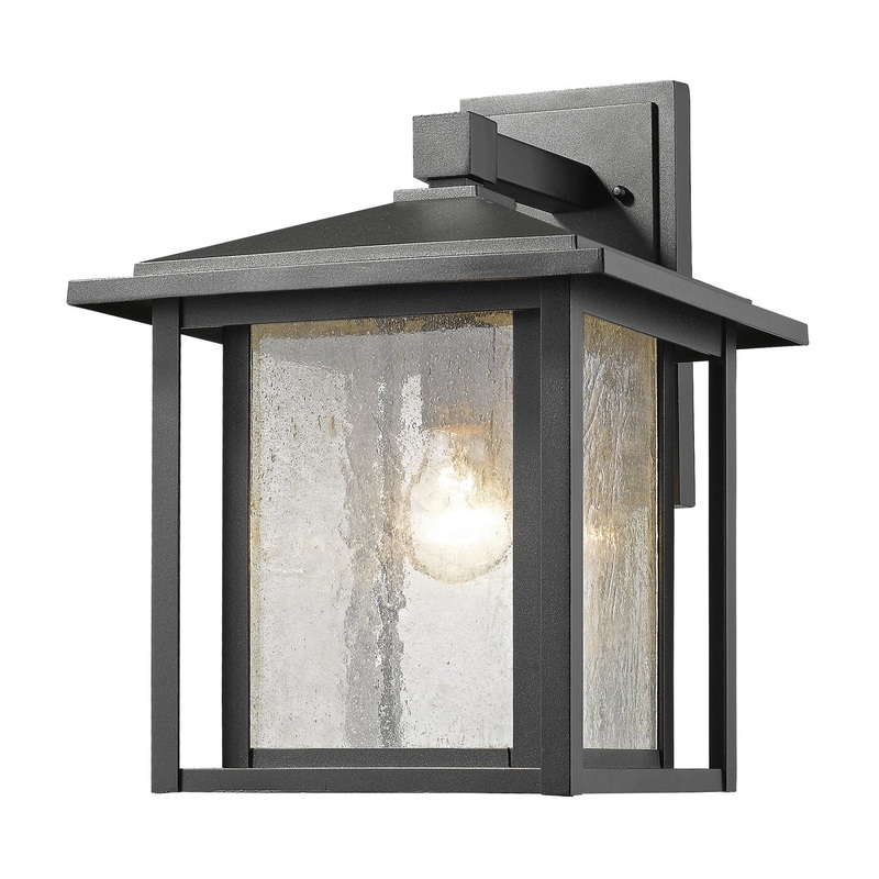 Z-Lite 554B-BK Aspen One Light Outdoor Wall Sconce, Black