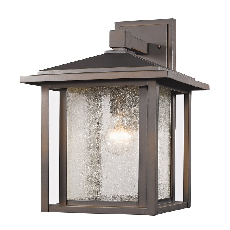 Z-Lite 554B-ORB Aspen One Light Outdoor Wall Sconce, Oil Rubbed Bronze