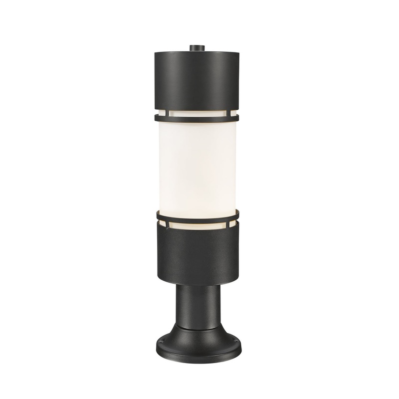 Z-Lite 560PHB-553PM-BK-LED Luminata LED Outdoor Post Mount Light with Pier Mount, Black
