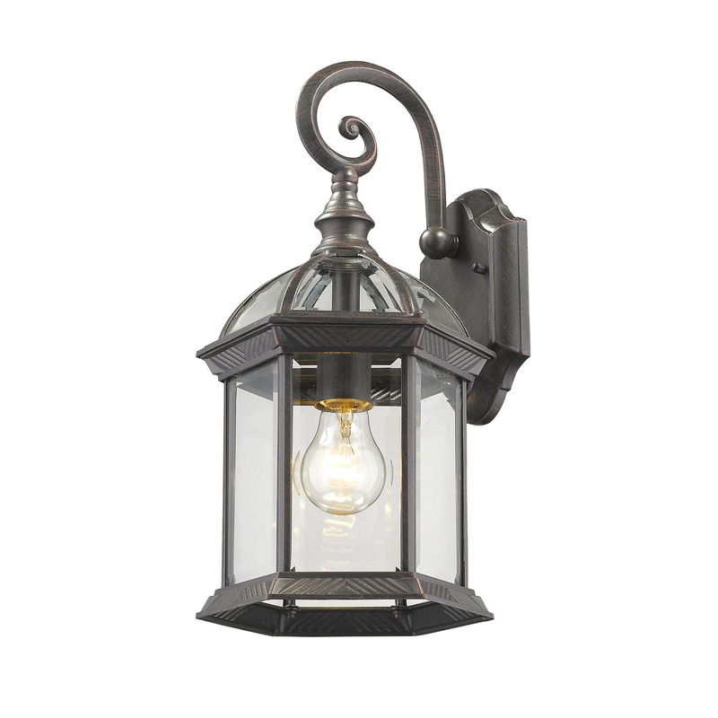 Z-Lite 563M-RT Annex One Light Outdoor Wall Sconce, Rust