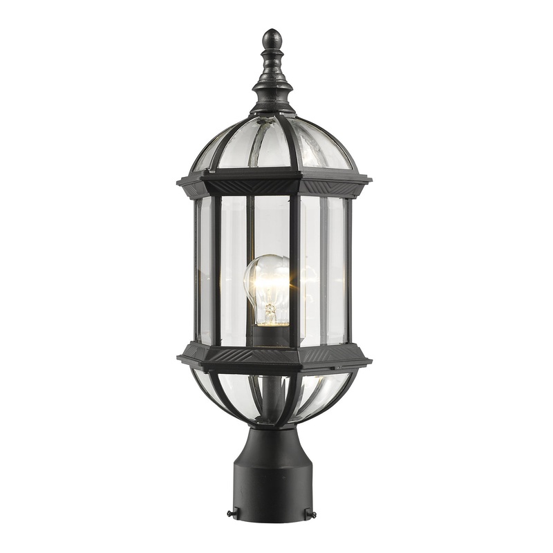 Z-Lite 563PHM-BK Annex One Light Outdoor Post Mount, Black