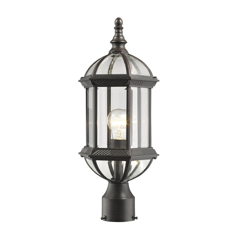 Z-Lite 563PHM-RT Annex One Light Outdoor Post Mount, Rust