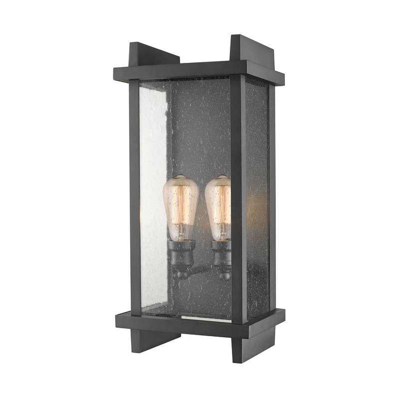 Z-Lite 565B-BK Fallow Two Light Outdoor Wall Sconce, Black