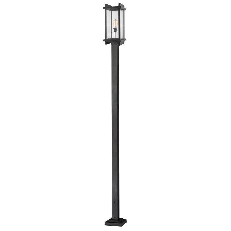 Z-Lite 565PHBS-536P-BK Fallow One Light Outdoor Post Mount, Black