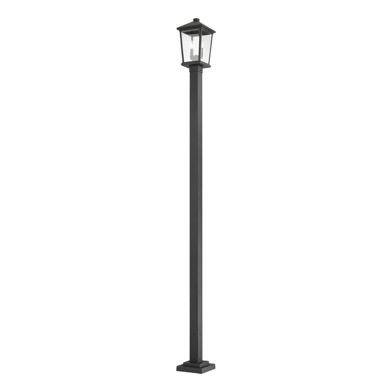 Z-Lite 568PHBS-536P-BK Beacon Two Light Outdoor Post Mount, Black
