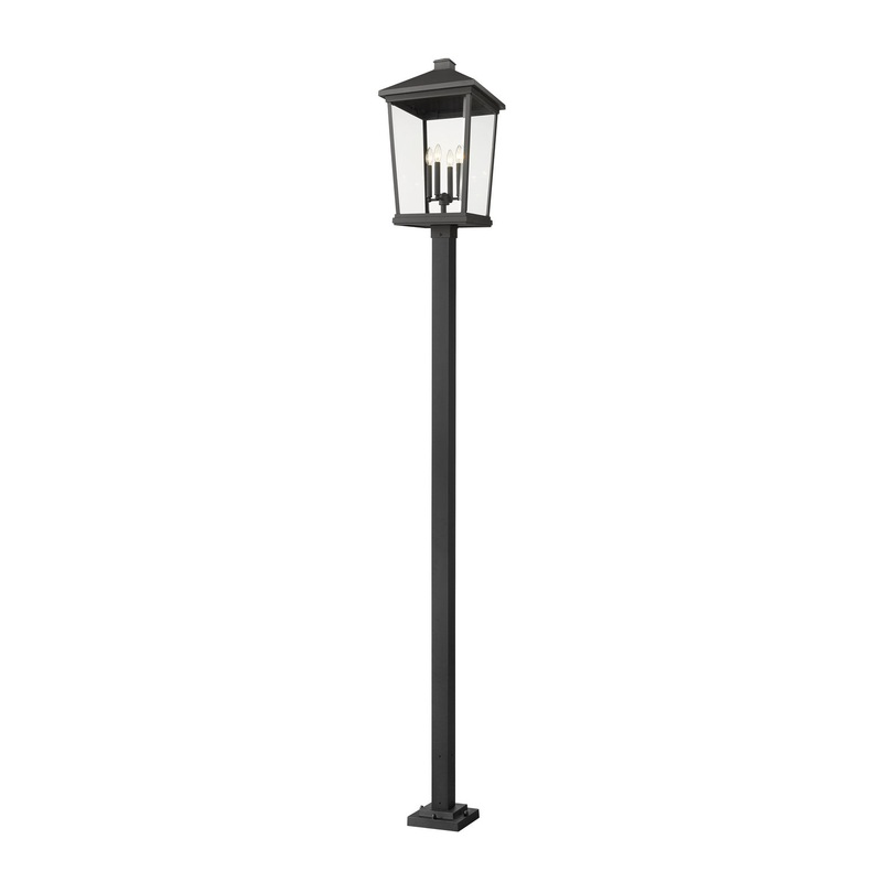 Z-Lite 568PHXXLS-536P-BK Beacon Four Light Outdoor Post Mount, Black