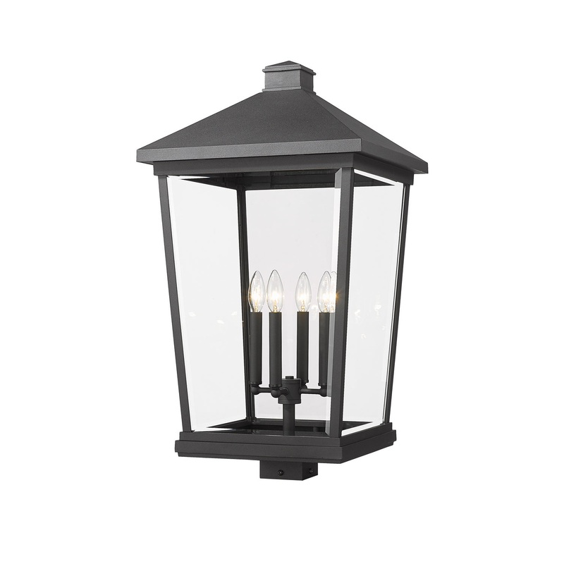 Z-Lite 568PHXXLS-BK Beacon Four Light Outdoor Post Mount, Black