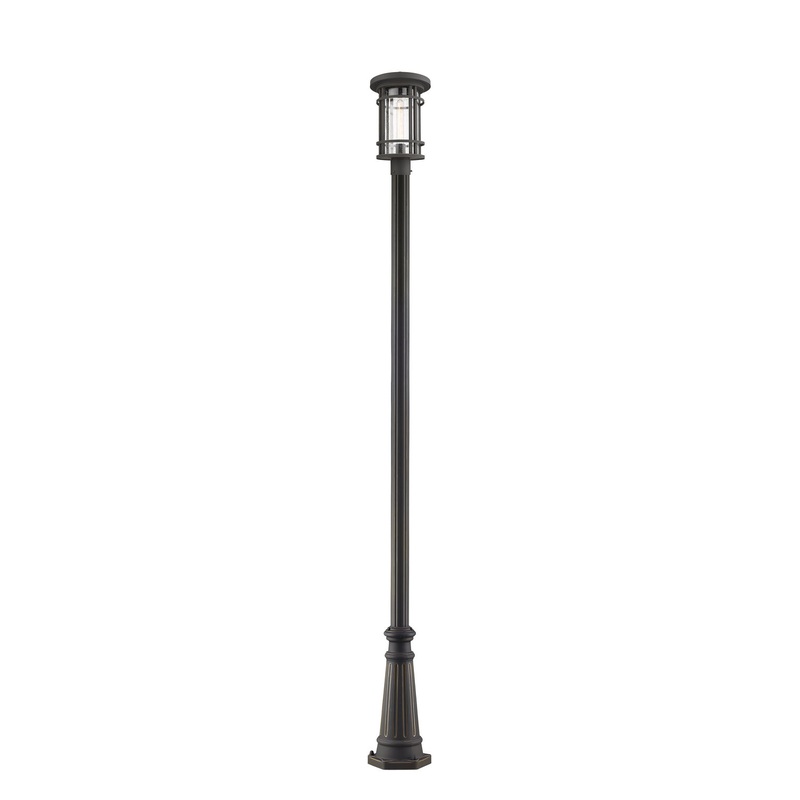 Z-Lite 570PHB-519P-ORB Jordan One Light Outdoor Post Mount, Oil Rubbed Bronze