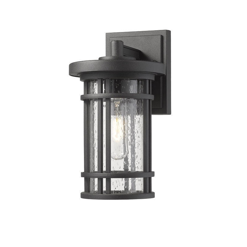 Z-Lite 570S-BK Jordan One Light Outdoor Wall Sconce, Black