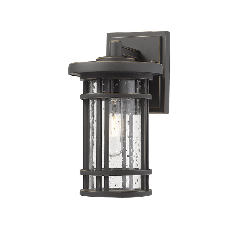 Z-Lite 570S-ORB Jordan One Light Outdoor Wall Sconce, Oil Rubbed Bronze