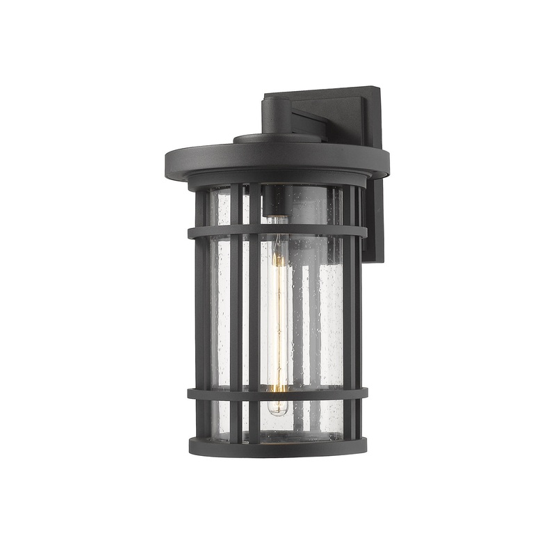 Z-Lite 570XL-BK Jordan One Light Outdoor Wall Sconce, Black