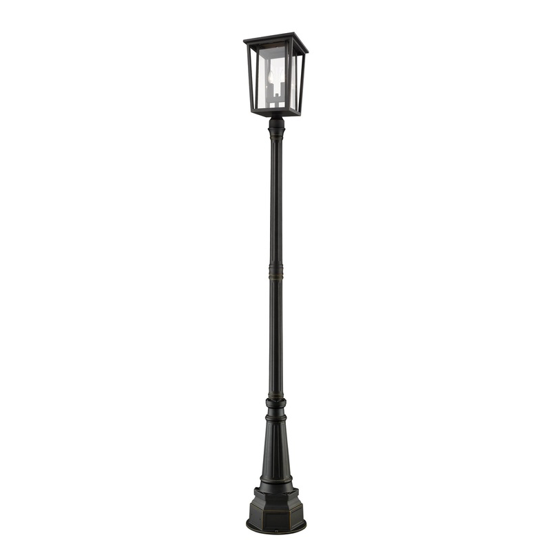 Z-Lite 571PHBR-564P-ORB Seoul Two Light Outdoor Post Mount, Oil Rubbed Bronze