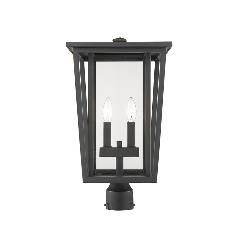 Z-Lite 571PHBR-ORB Seoul Two Light Outdoor Post Mount, Oil Rubbed Bronze