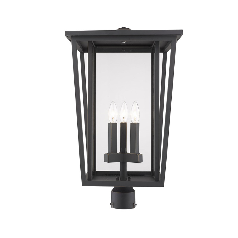 Z-Lite 571PHXLR-ORB Seoul Three Light Outdoor Post Mount, Oil Rubbed Bronze