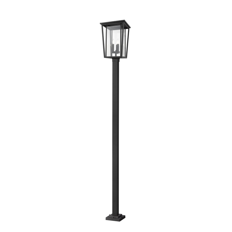 Z-Lite 571PHXLS-536P-BK Seoul Three Light Outdoor Post Mount, Black