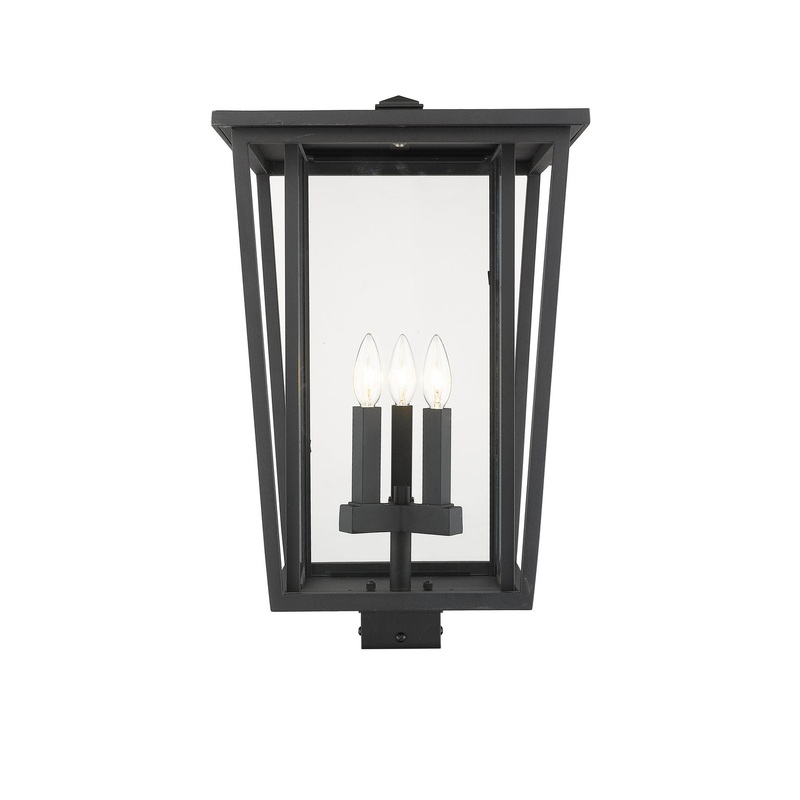 Z-Lite 571PHXLS-BK Seoul Three Light Outdoor Post Mount, Black