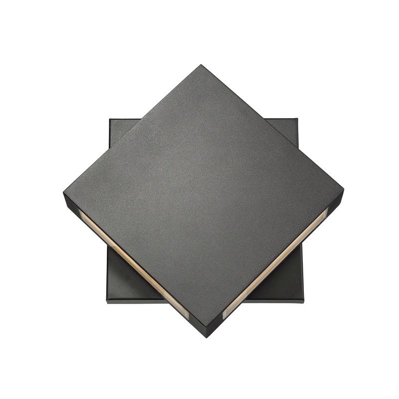 Z-Lite 572B-BK-LED Quadrate LED Outdoor Wall Sconce, Black