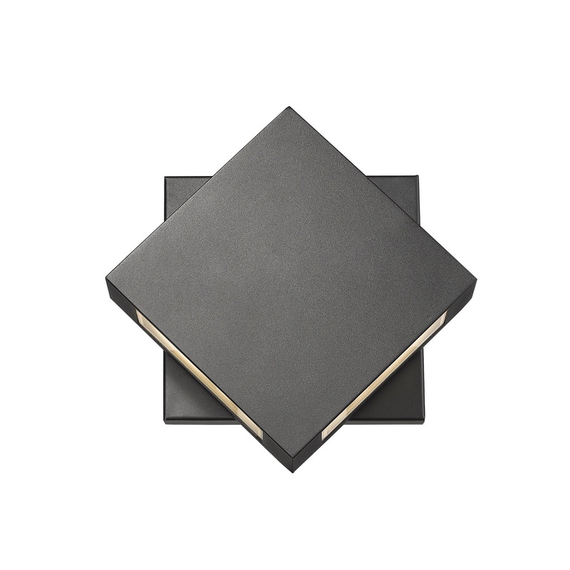 Z-Lite 572S-BK-LED Quadrate LED Outdoor Wall Sconce, Black