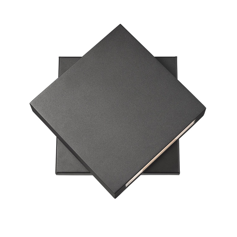 Z-Lite 573B-BK-LED Quadrate LED Outdoor Wall Sconce, Black