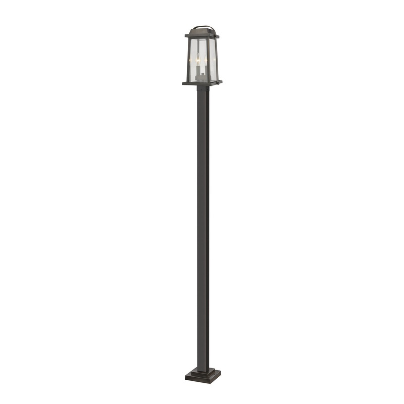 Z-Lite 574PHMS-536P-ORB Millworks Two Light Outdoor Post Mount, Oil Rubbed Bronze