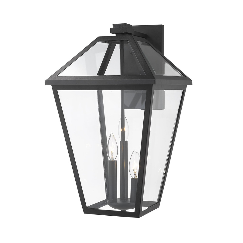 Z-Lite 579B-BK Talbot Three Light Outdoor Wall Sconce, Black