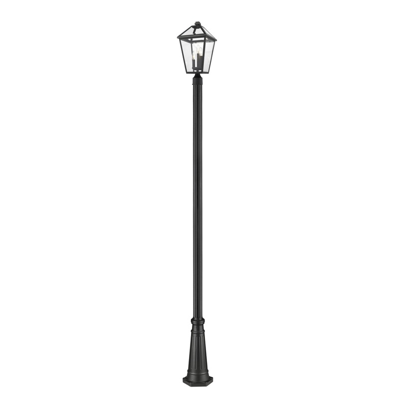 Z-Lite 579PHBR-519P-BK Talbot Three Light Outdoor Post Mount, Black