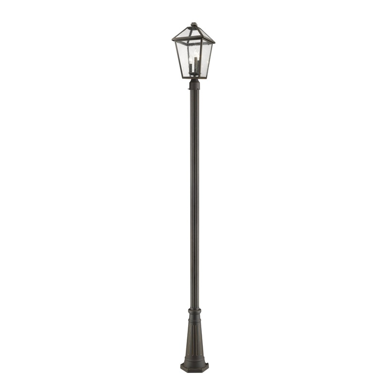 Z-Lite 579PHBR-519P-ORB Talbot Three Light Outdoor Post Mount, Oil Rubbed Bronze
