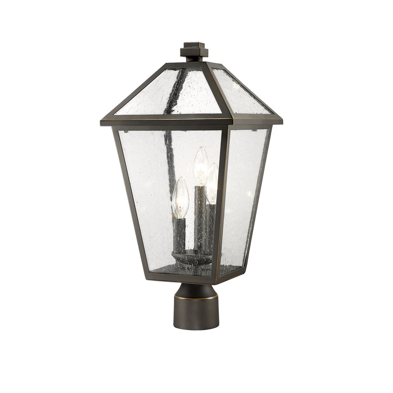 Z-Lite 579PHBR-ORB Talbot Three Light Outdoor Post Mount, Oil Rubbed Bronze